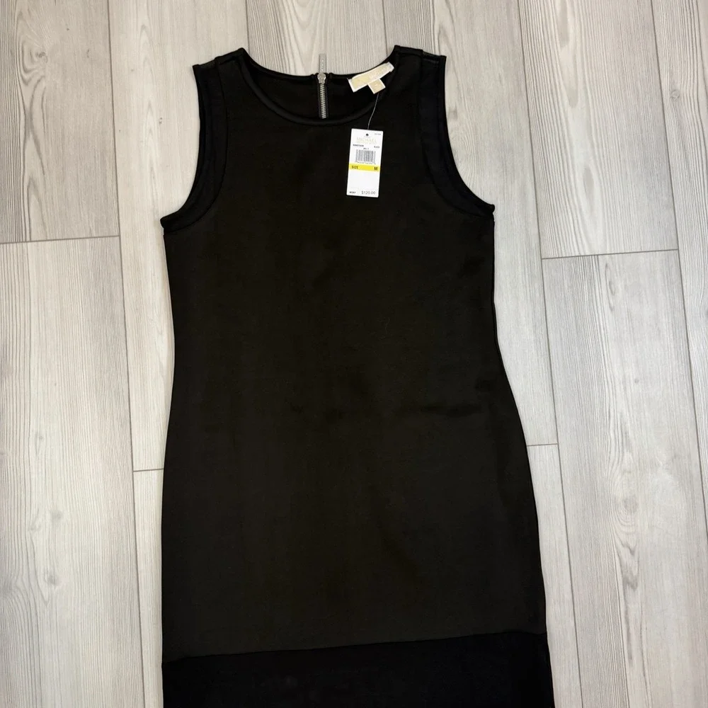 NWT Michael Kors Black Medium Sheath Dress Sleeveless‎